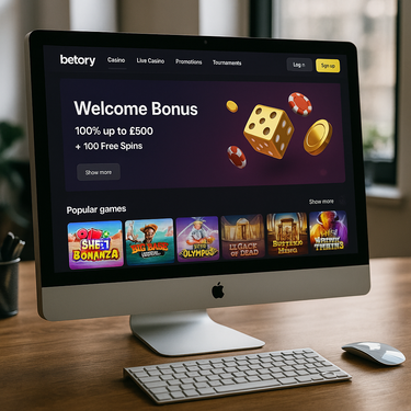 Betory Casino - Interface Desktop - Design Intuitif